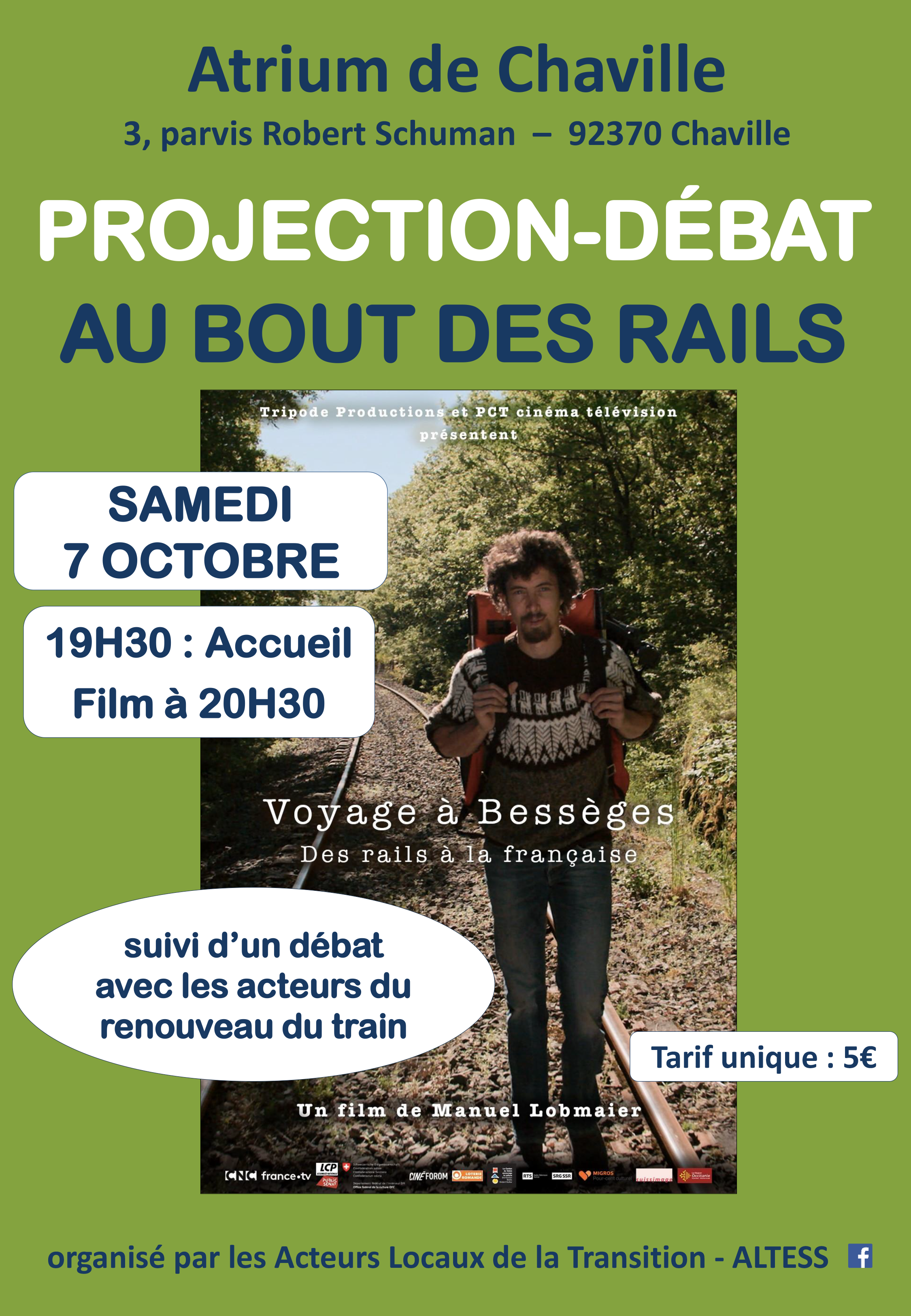 Lire la suite à propos de l’article Samedi 7 OCTOBRE 2023 : Projection-Débat « AU BOUT DES RAILS »